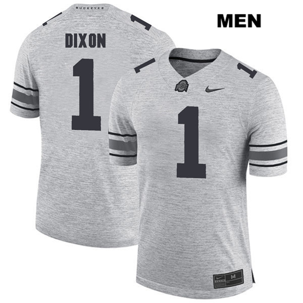 Ohio State Buckeyes Men's Johnnie Dixon #1 Gray Authentic Nike College NCAA Stitched Football Jersey PZ19A26JV